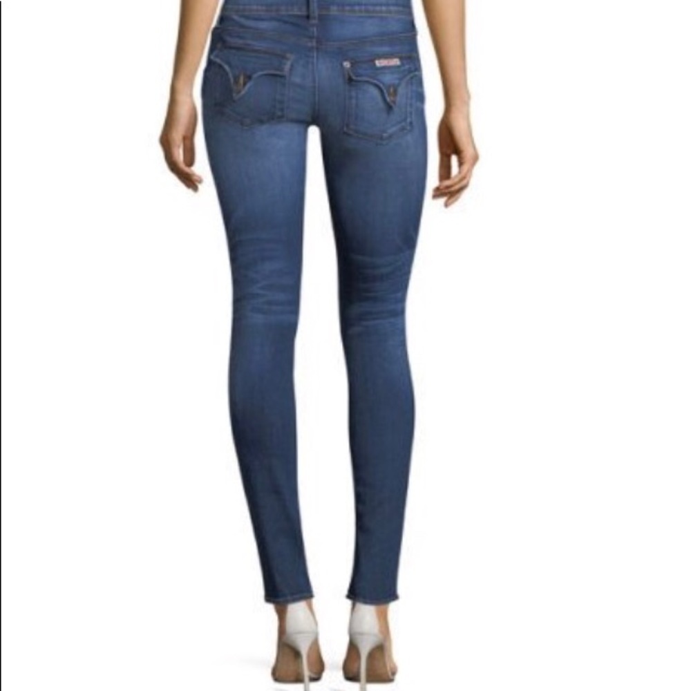 Hudson Collin Mid Rise  Flap Pocket Skinny Jeans